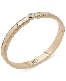 Gold-Tone Crystal Bangle Bracelet