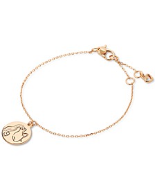 Gold-Tone Pavé Zodiac Charm Link Bracelet