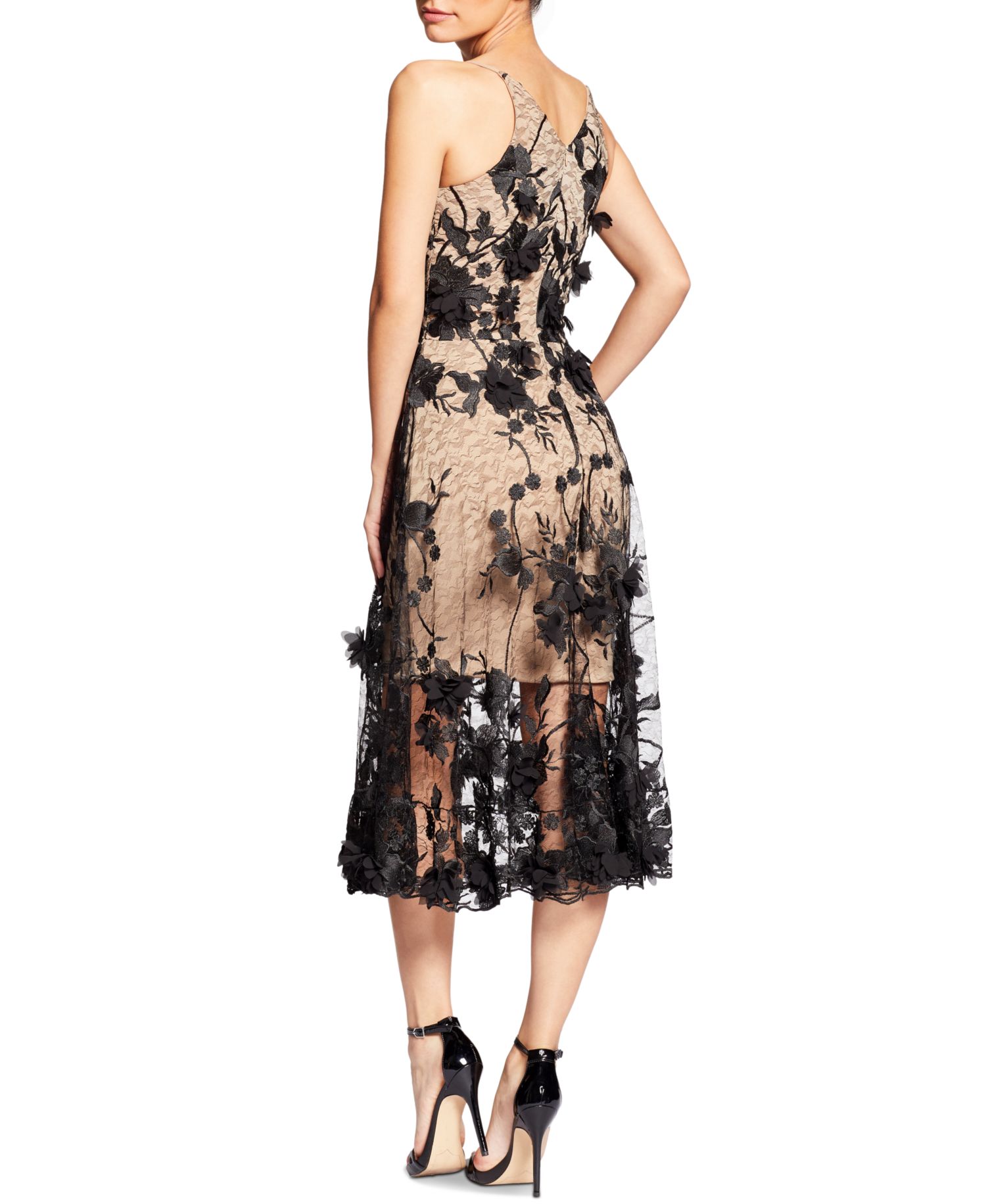 Women's Audrey Floral Applique Lace Mini Dress