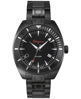 Ferragamo - Men's Swiss  Experience Black Ion Plated Bracelet Watch 41mm