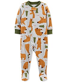 Baby Boys Bear-Print Fleece Pajamas