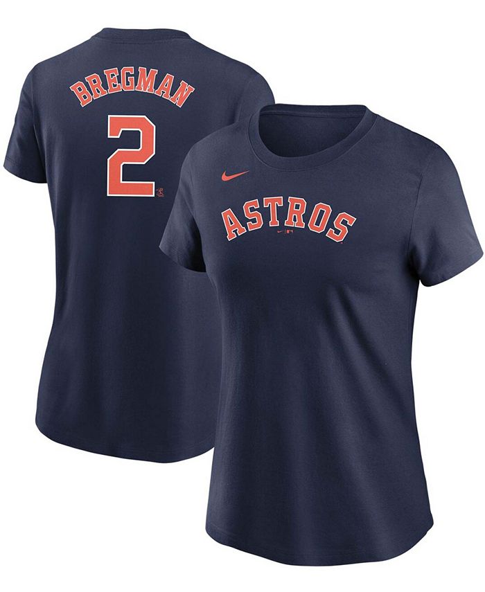 Nike Women's Alex Bregman Navy Houston Astros Name Number T-shirt