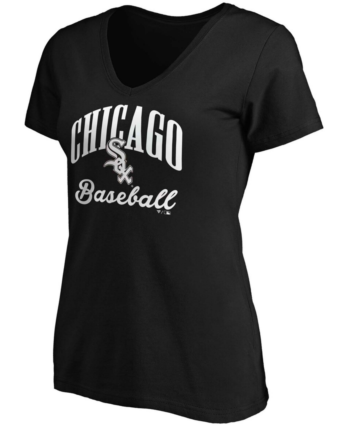 Women'sChicago White Sox Victory Script V-Neck T-shirt - Black