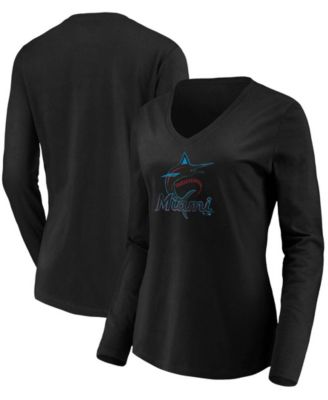 Men's Fanatics Branded Blue Miami Marlins Official Logo Long Sleeve T-Shirt