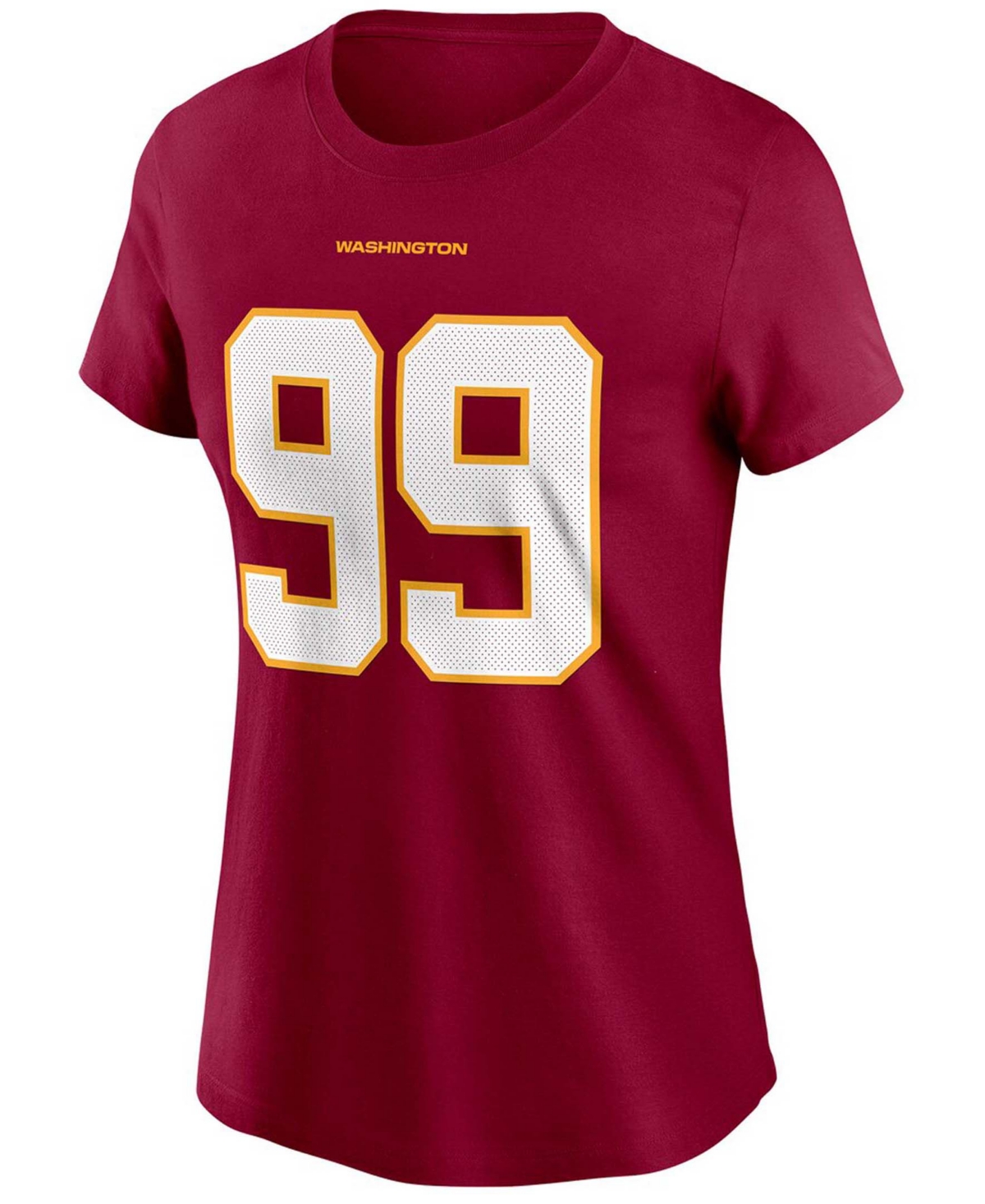 Women's Chase YoungWashington Football Team Name Number T-shirt - Burgundy