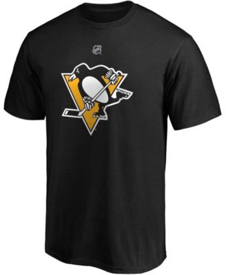 Men's Evgeni Malkin Black Pittsburgh Penguins Team Authentic Stack Name and Number T-shirt