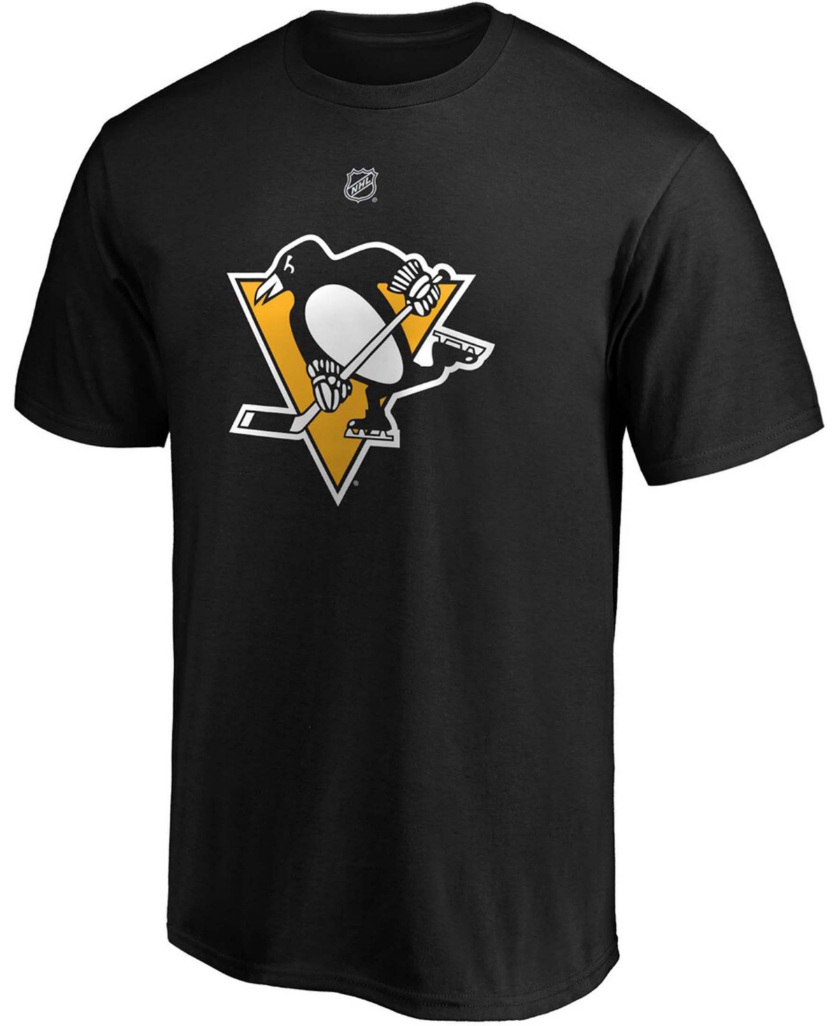 Men's Evgeni MalkPittsburgh Penguins Team Authentic Stack Name and Number T-shirt - Black