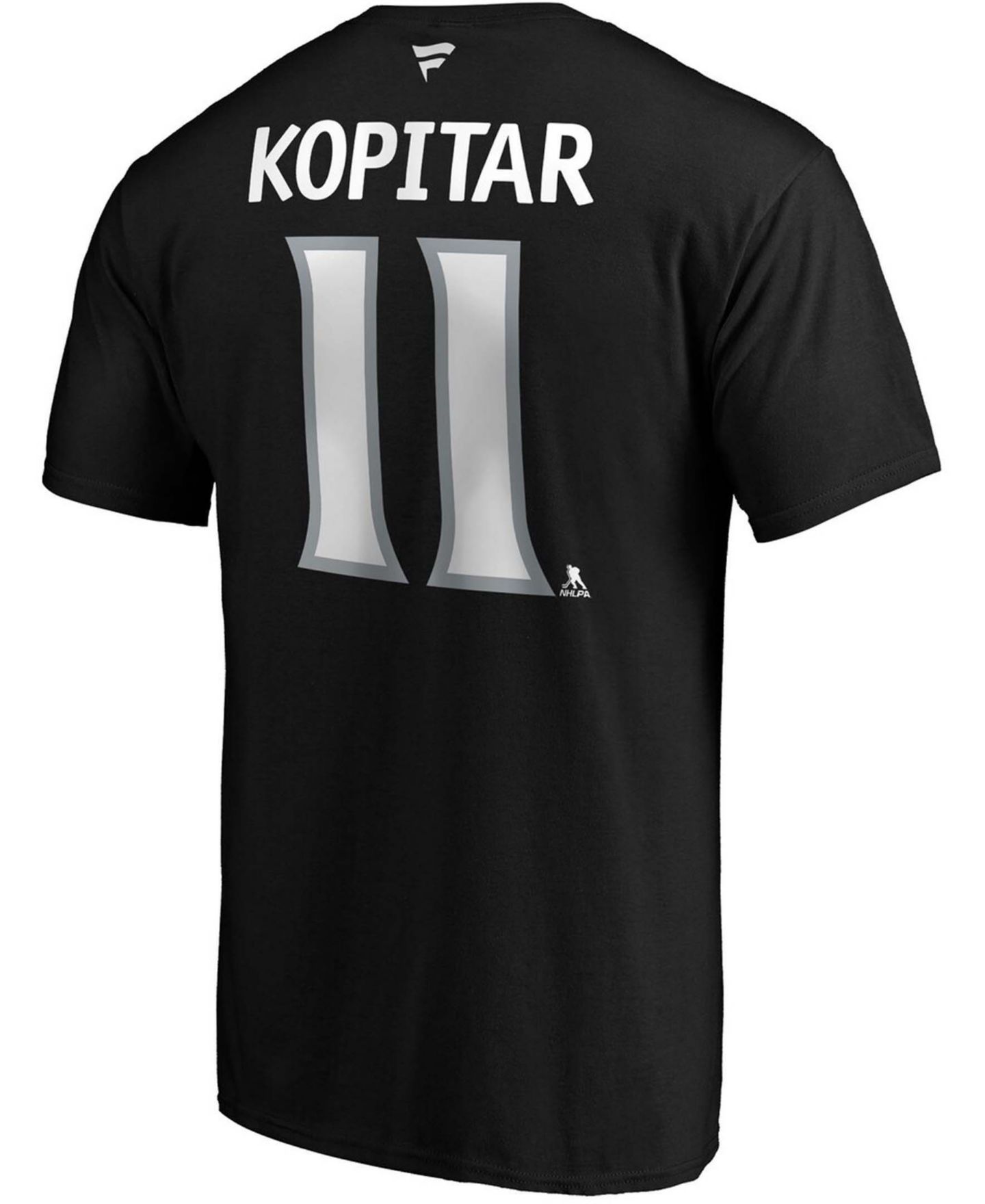 Мужская футболка Fanatics Anze Kopitar Black Los Angeles Kings Team Authentic Stack Name and Number — фото 3