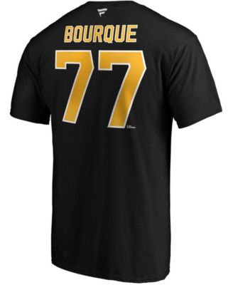 Men's Ray Bourque Black Boston Bruins Authentic Stack Retired Player Name and Number T-shirt