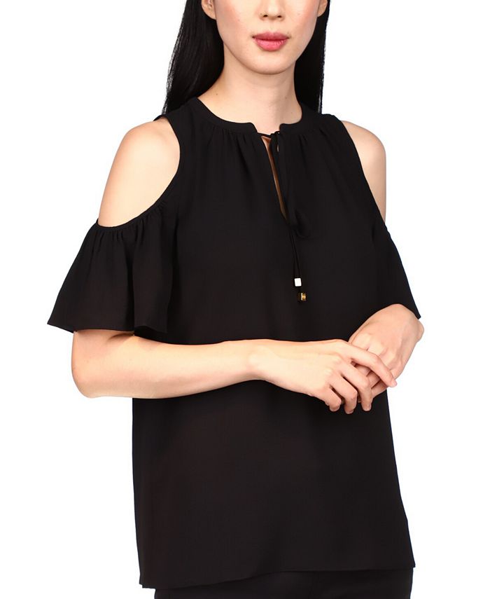 Michael kors cold shoulder blouse deals