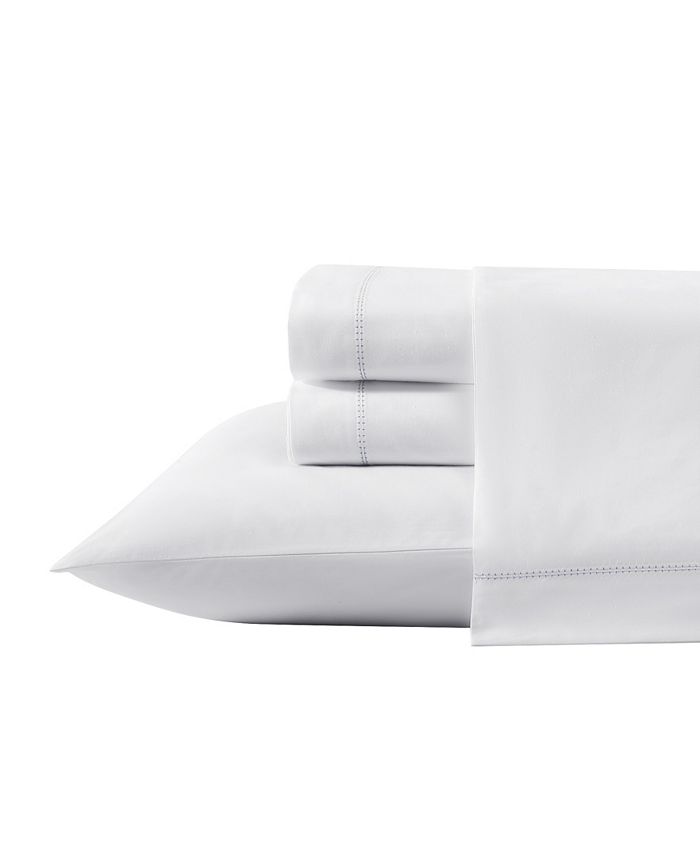Vera Wang Solid Cotton Percale 4 Piece Sheet Set, King Macy's