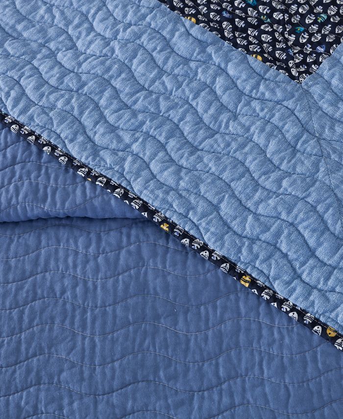 Vera Bradley Paisley Wave Rolling Hill 3 Piece Quilt Set, Full/Queen