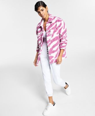 Bar III - Printed Fleece Shacket
