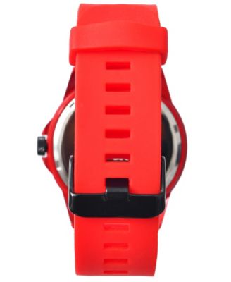 Unisex Foxfire Red Silicone Band Watch 44mm