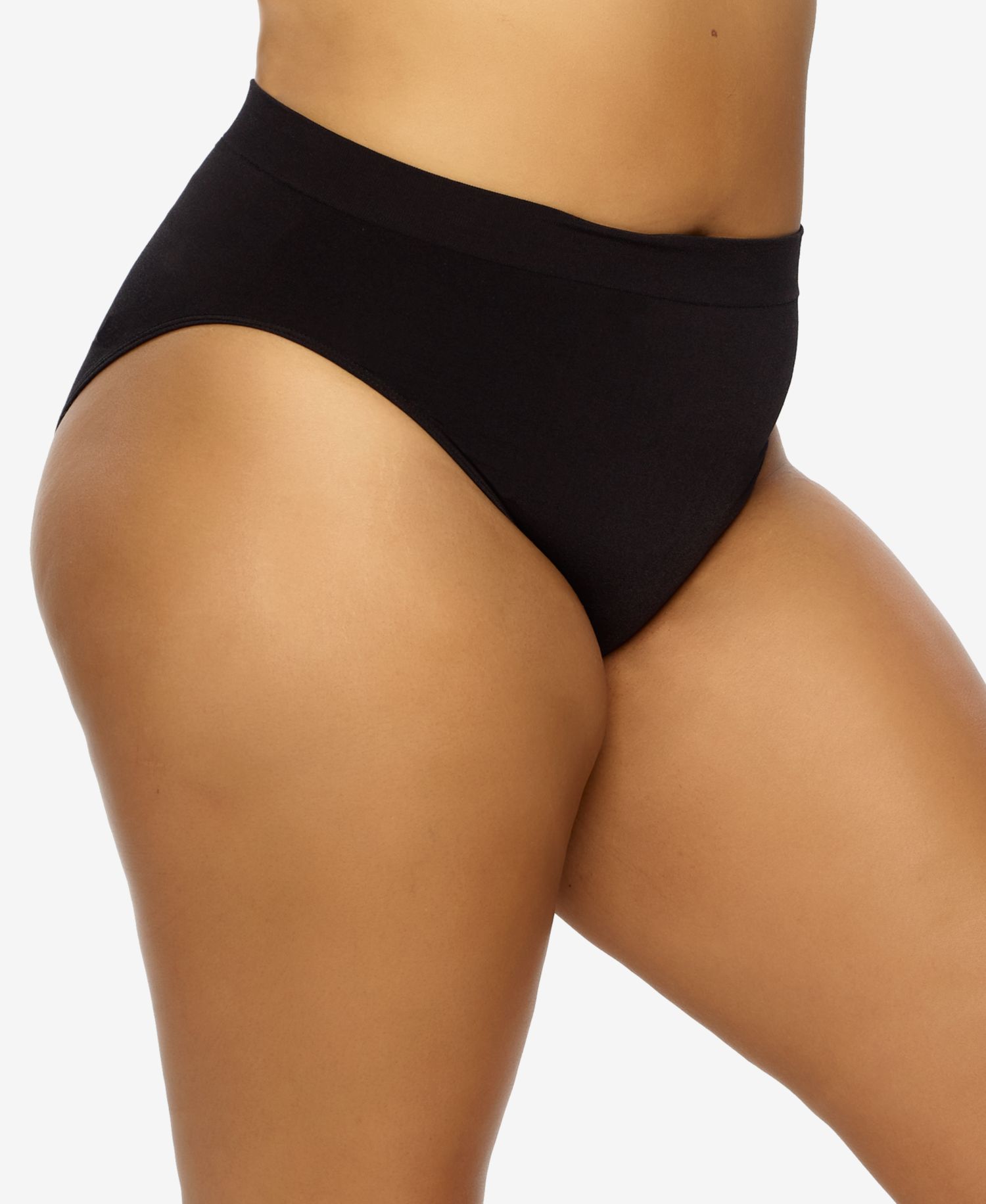 Plus Size Body Smooth Seamless High Leg Brief Panty