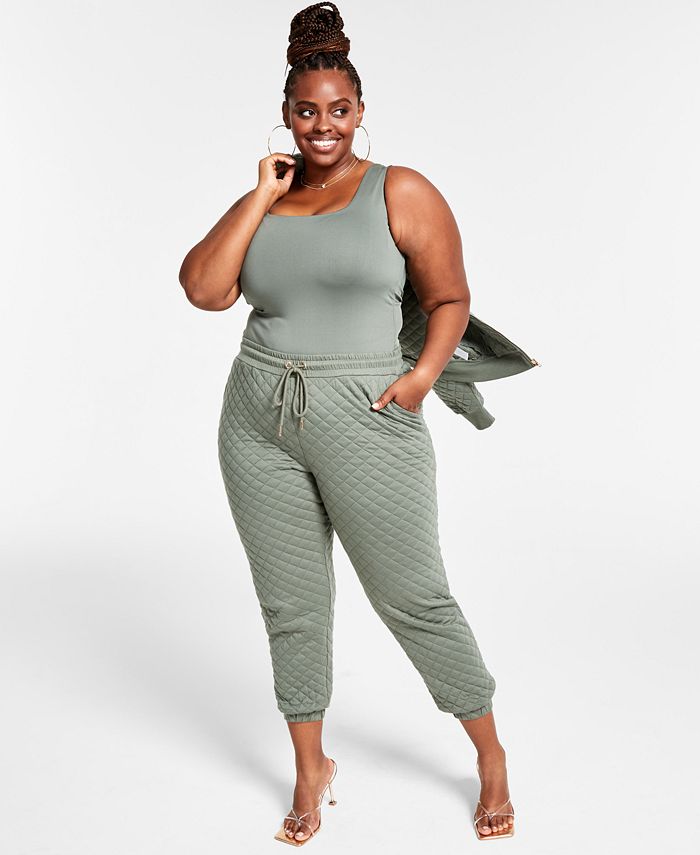 Nina Parker Trendy Plus Size Quilted Pants, Created for Macy's