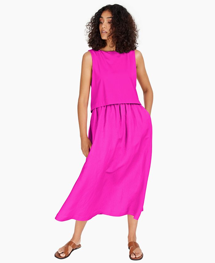 Alfani LayeredLook Midi Sleeveless Dress, Created for Macy's Macy's