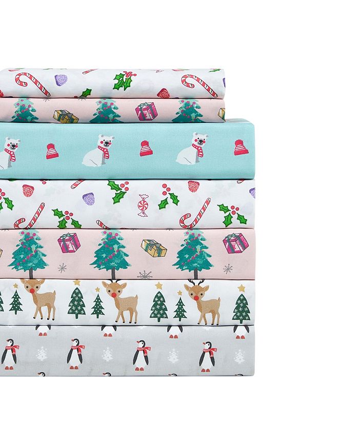 Sanders Kids Holiday Microfiber 4 pc Full Sheet Set Macy's