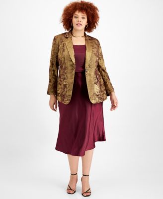 plus size metallic blazer