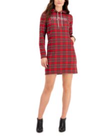 Plaid Hoodie Dress