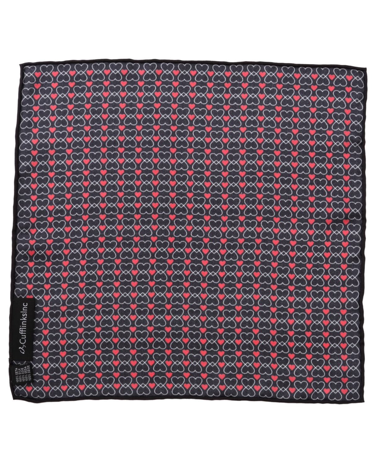 Cufflinks Inc. Men's Intertwined Hearts Pocket Square