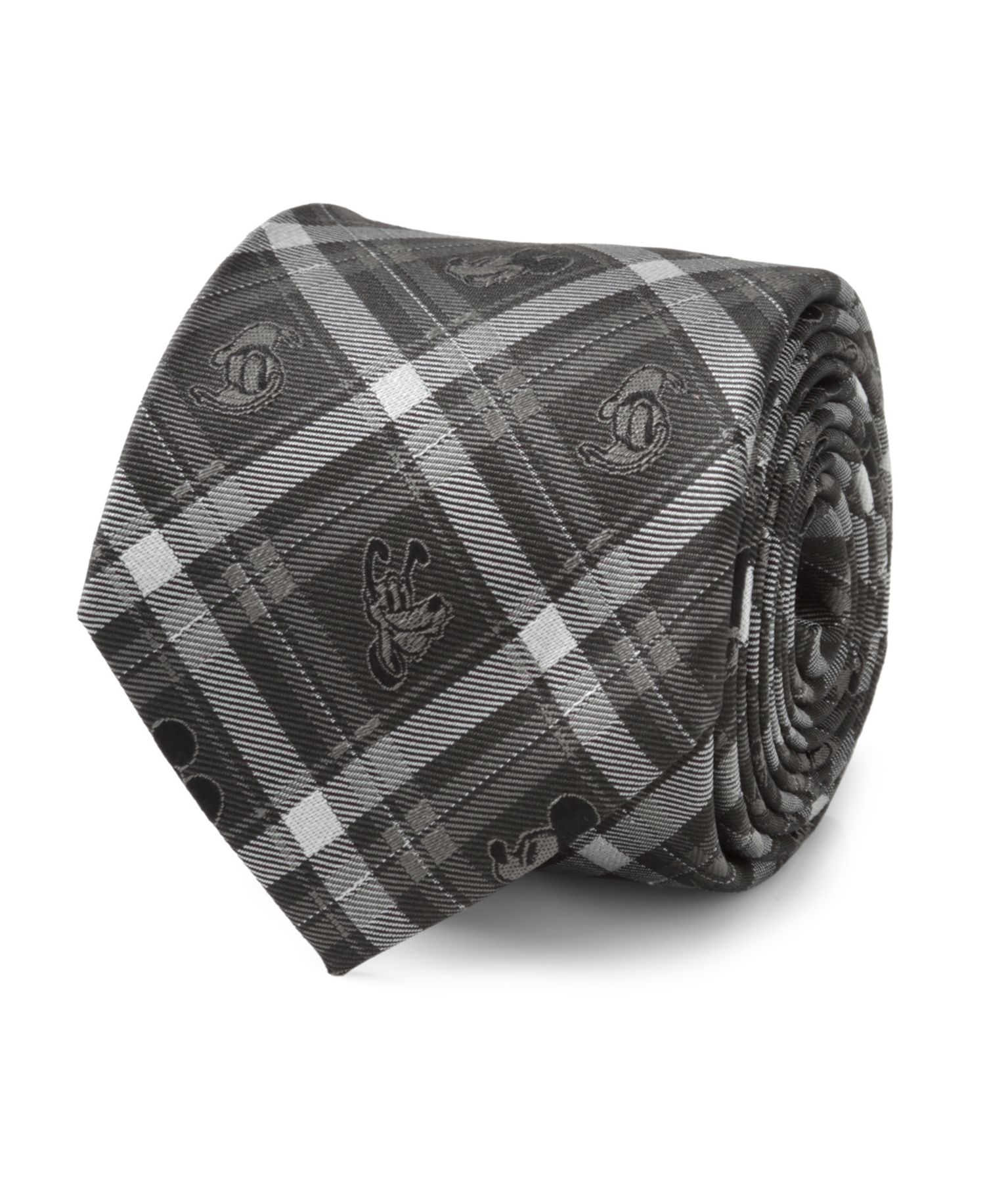 Men's Mickey and Friends Plaid Tie