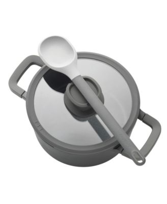 Leo Stone+ Nonstick Ceramic 10" Stock Pot with Lid Recycled, 4.6qt