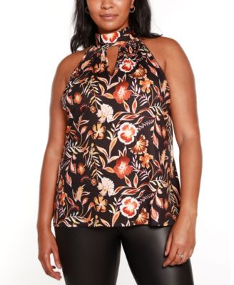 white halter top plus size