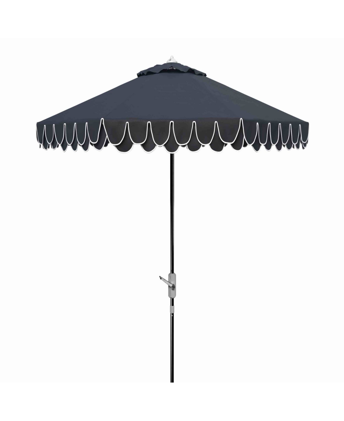 Safavieh Elegant 9' Valance Umbrella In Navy,white