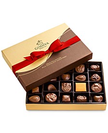 Assorted Milk Chocolate Gold Gift Box with Red Ribbon, 22 Piece