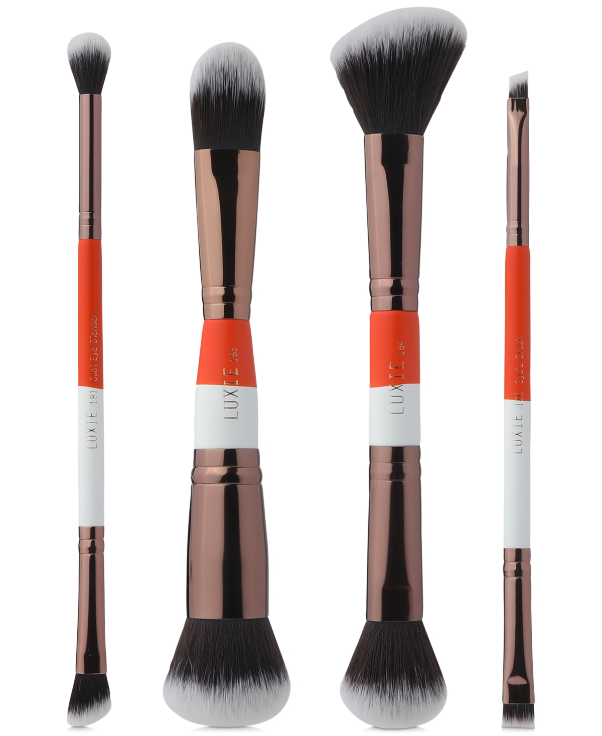 4-Pc. Dual-Ended Travel Brush Set - Orange And White