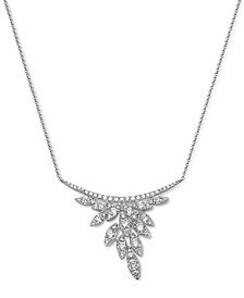 EFFY® Diamond Cluster Fancy 18" Statement Necklace (1 ct. t.w.) in 14k White Gold