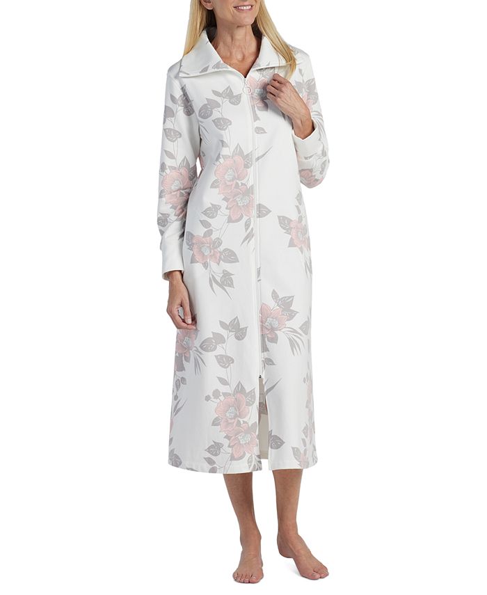 Miss Elaine Printed Long Zipper Robe Macy s