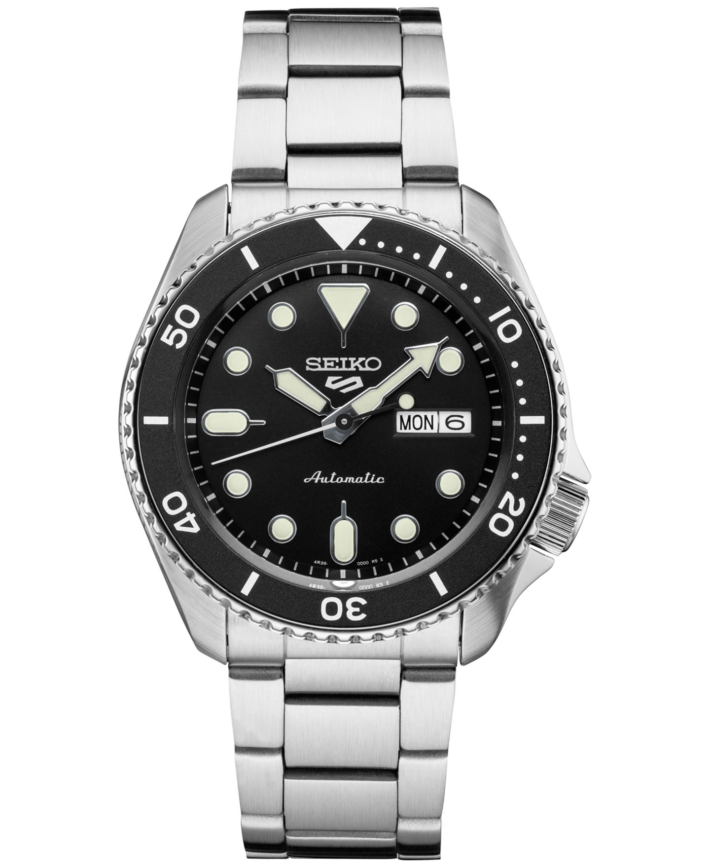 Мужские часы Seiko Automatic 5 Sports Stainless Steel Bracelet Watch 43mm — фото 1