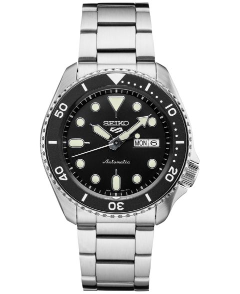 Мужские часы Seiko Automatic 5 Sports Stainless Steel Bracelet Watch 43mm