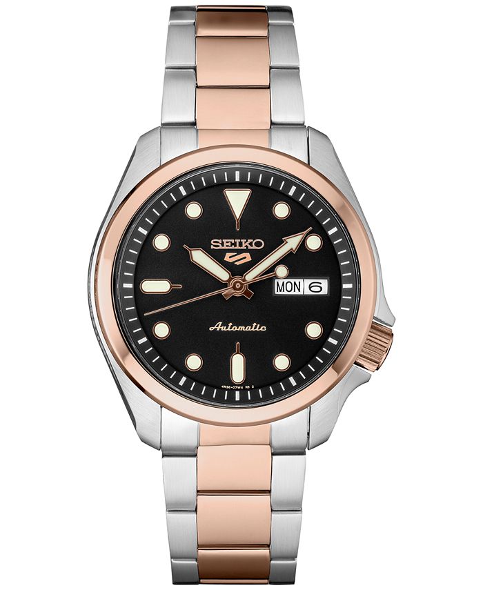 Seiko Men s Automatic 5 Sports Two Tone Stainless Steel Bracelet