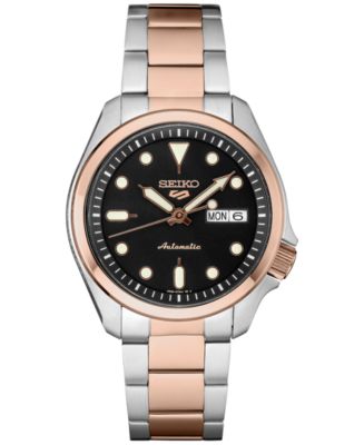 Seiko Men s Automatic 5 Sports Two Tone Stainless Steel Bracelet