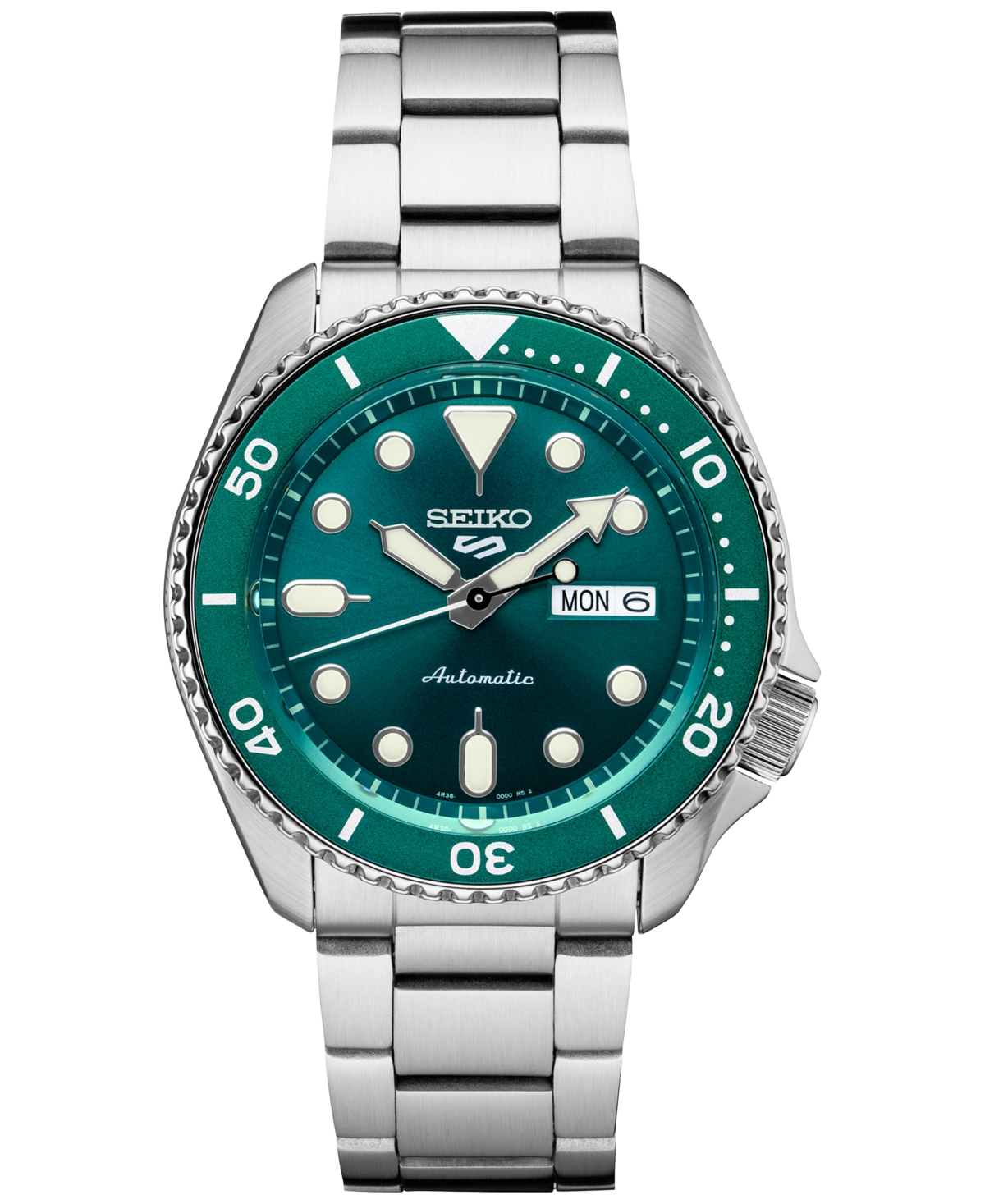 Men's Automatic 5 Sports Stainless Steel Bracelet Watch 43mm - Green