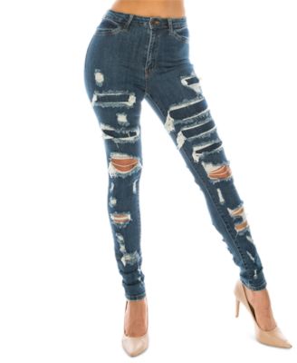 juniors destructed jeans