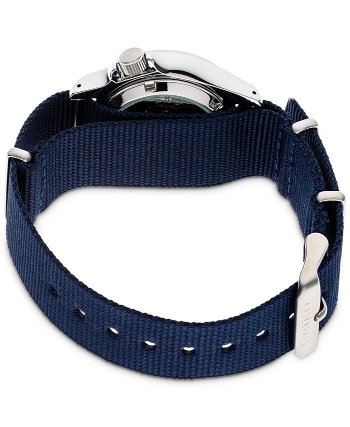 Seiko Men's Automatic 5 Sports Blue Nylon Strap Watch 43mm Macy's