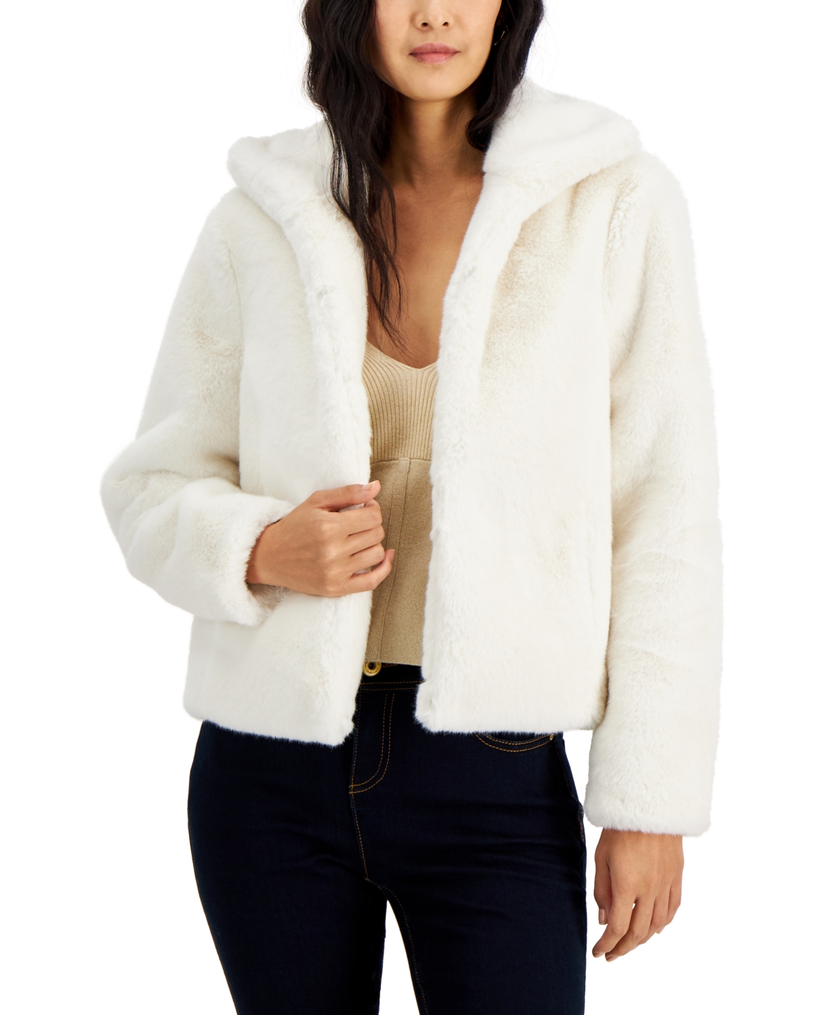 Inc faux fur coat clearance