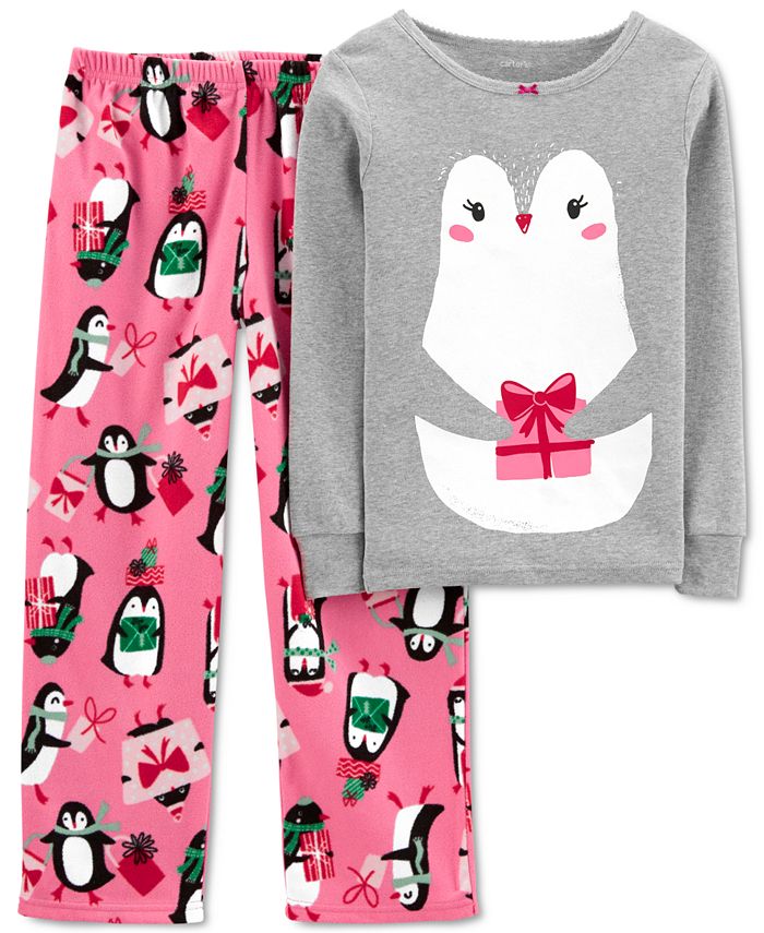 Carter's Girls 2Pc. Holiday Penguin Pajamas Macy's