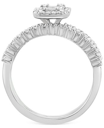 EFFY Collection - Diamond Cluster Bridal Set (1 ct. t.w.) in 14k White Gold