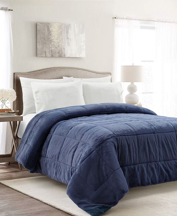 The Mountain Home Collection Cate Faux Fur King Comforter Macy's
