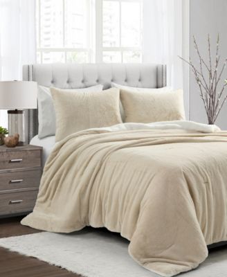 Photo 1 of FULL /QUEEN The Mountain Home Collection Brenna Faux Fur 3-Pieces Comforter Set Full/Queen Full/Queen. Bring texture and comfort to your bedroom with this lovely three piece comforter set. Each piece is features silky soft faux fur for a luxurious look an