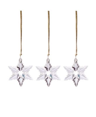 Mini Optic Snowflake Ornament, Set of 3