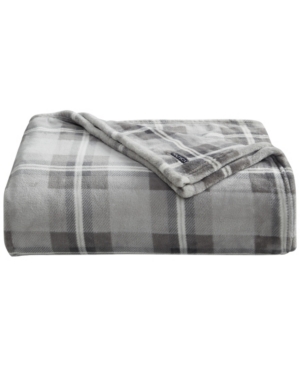 Nautica Lewes Ultra Soft Plush Grey Blanket, Full/queen In Gray
