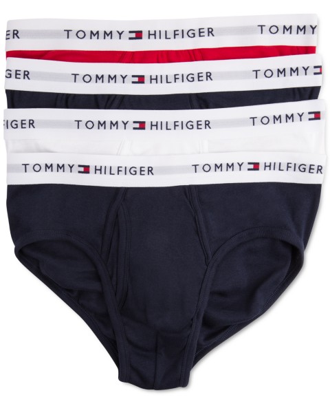 Трусы-брифы Moisture-Wicking для мужчин, хлопок, 4 шт. — Tommy Hilfiger