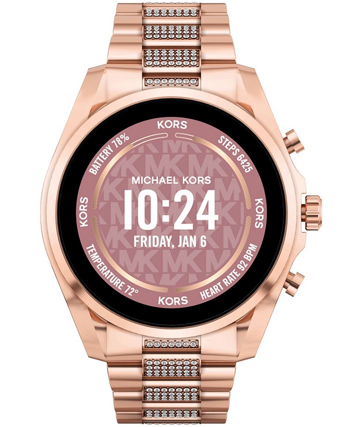 Michael Kors Access Unisex Gen 6 Bradshaw Smartwatch: Rose Gold-Tone with Stainless Steel 44mm Reviews - Macy's