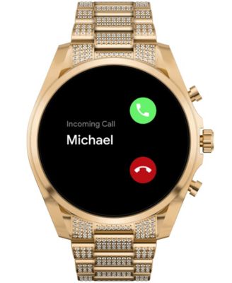 mk smartwatch gold with diamonds